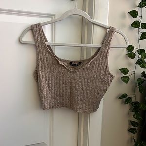 Shein Cropped Lettuce Trim Top